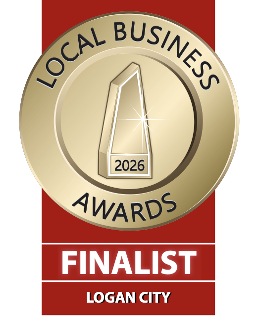 Logan City Local Business Awards 2026 Finalist badge for Outstanding Dental Services